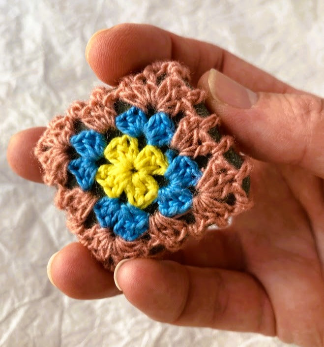 Crocheted Stone - Granny Square