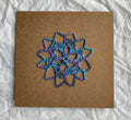 Crochet Mandala Card 100% Recycled materials. Blank message.